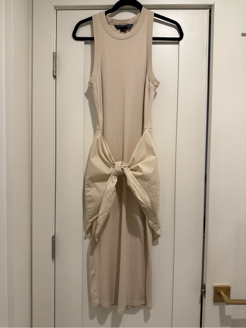 Veronica Beard Odean Ribbed Crew Neck Midi Dress Size Small